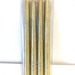 Gold Textured Candles (4 pack) by Gisela Graham, London