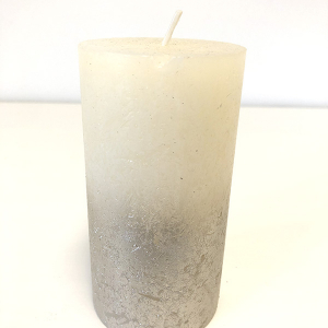 Ivory Champagne Pillar Candle 130 x 68mm
